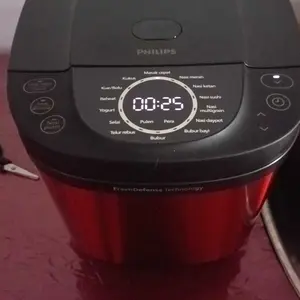 [Creator] Philips Digital Rice Cooker Magicom 1.8 L - 3000 Digital Series Premium HD4812/30 - Merah - 18 Menu Masak - Anti lengket - FreshDefense Technology - 400 Watt, Rice Cooker Digital, Penanak Nasi Digital, Rice Cooker Philips