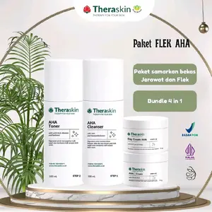 Theraskin Paket Flek Pencerah Aha Perawatan Memutihan Mencerahkan Wajah bintik Hitam Mengencangkan kulit Kering