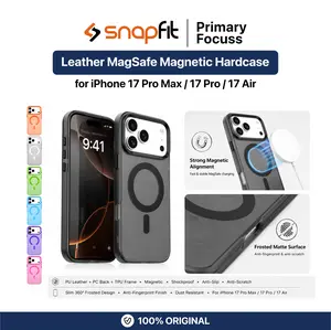 SNAPFIT Case for iPhone 17 Pro Max / 17 Pro / 17 Air SNAPFIT Leather MagSafe Magnetic Hardcase Series Anti Shock