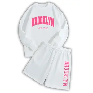STREES One Set Crewneck & Shortpant Pinkbrok Pria & Wanita Setelan Berbahan Kain Fleece Lembut Adem Size M-XL