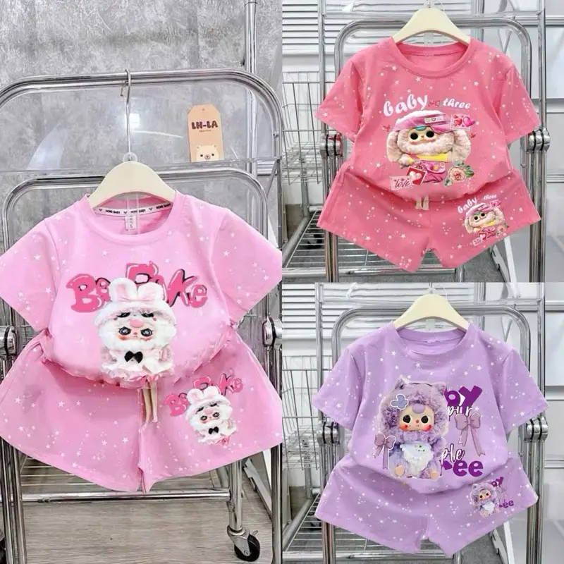 Combo 3 bộ bé gái babytree hoạ tiết ngôi sao