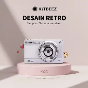 Kitbeez Kc-2 Kamera Digital Ccd Camera 56Mp 8X Zoom 1080P Anda Dapat Mengambil Foto Dan Video Cocok Untuk Siswa Flash Dan Filter Bawaan Anti Goyang Vlog Kamera Kamera Pocket Murah