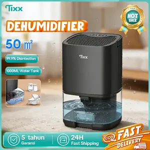 【TIXX】Tixx Dehumidifier 1L 36W hemat energi penyedap kelembaban ruangan rumah kamar tidur kamar mandi anti jamur dan bau busuk pembersih udara disinfeksi 99.9% teknologi kondensasi semikonduktor silent rendah kebisingan lampu LED warna warni