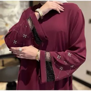 Sabrina Abaya Turkey Qanita Premium Anti UV - Gamis Mewah Aksen Payet Swarovski