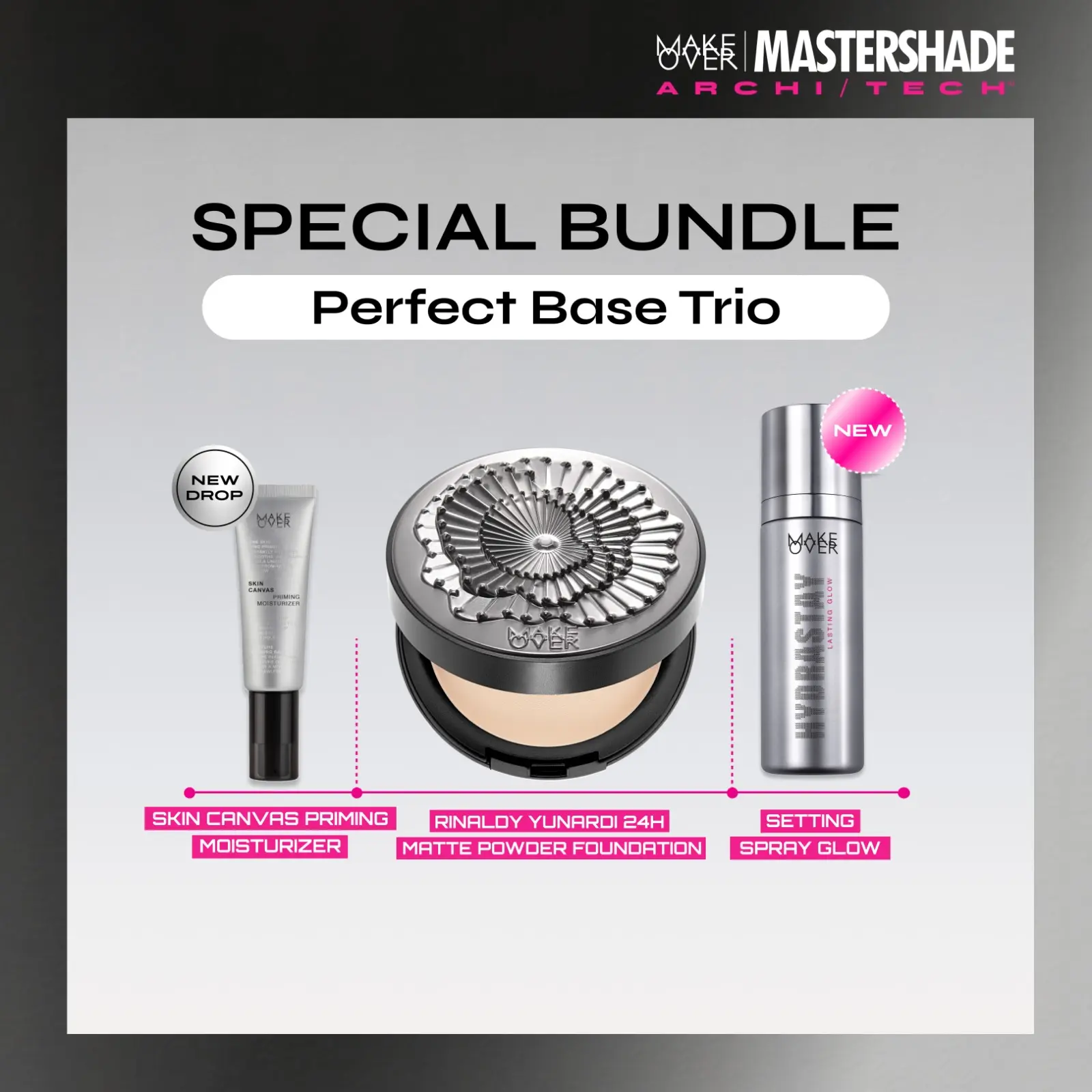 MAKE OVER Perfect Base Trio: Skin Canvas Priming Moisturizer + RInaldy ...