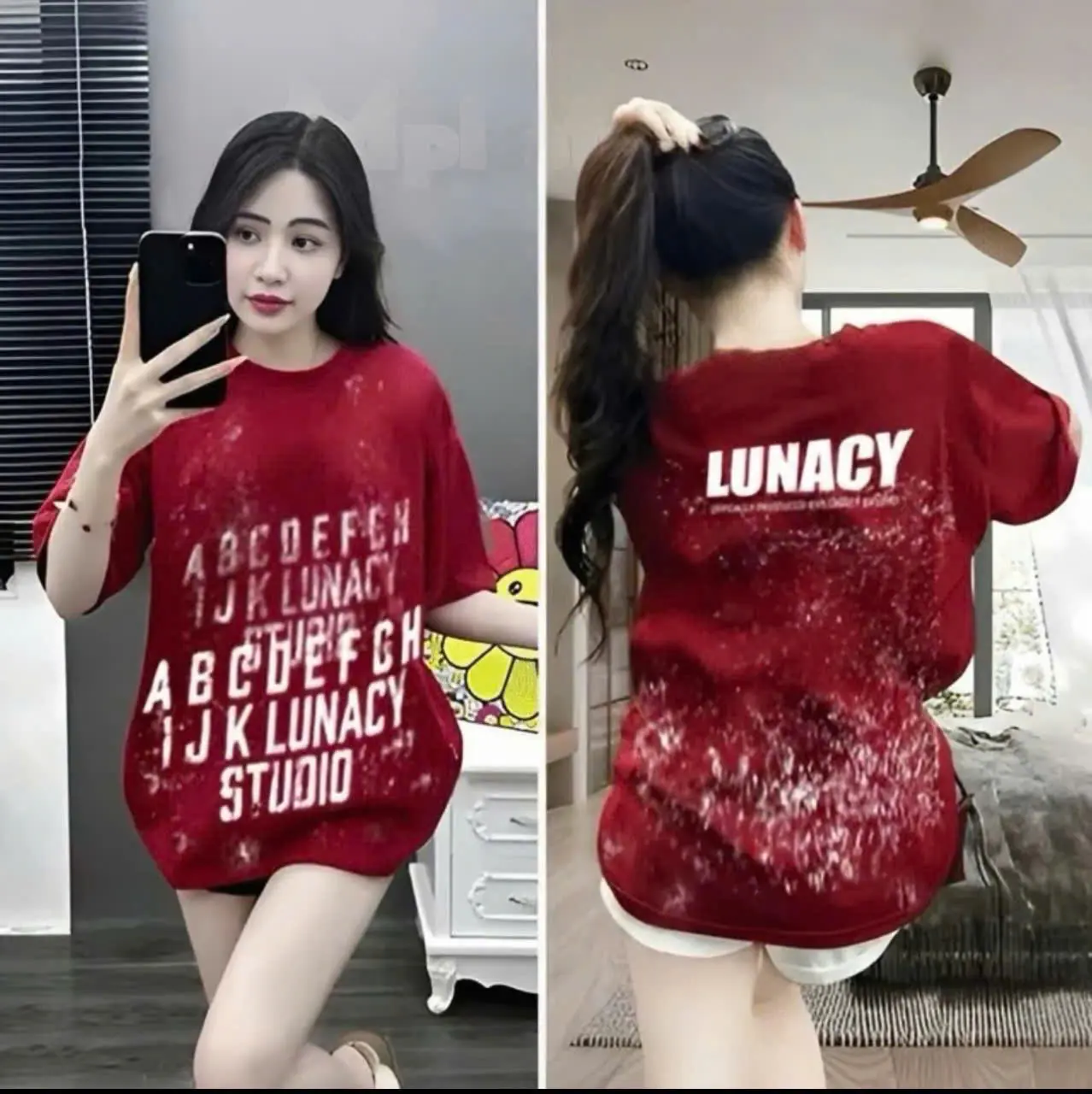 [MỚI] Áo Thun Nam Nữ LUNACI, Áo Phông Unisex From Rộng Top Cổ Tròn Women
