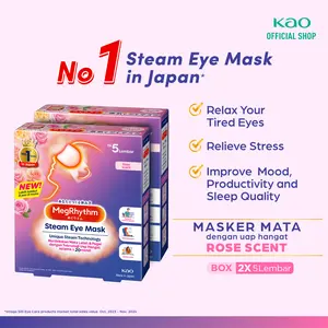 Megrhythm Steam Eye Mask Rose 5s Twinpack - Masker Mata
