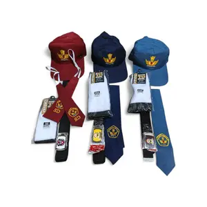 Paket Hemat Topi Sekolah SD SMP SMA Dasi Sabuk Kaos Kaki Set Lengkap untuk Anak dan Remaja