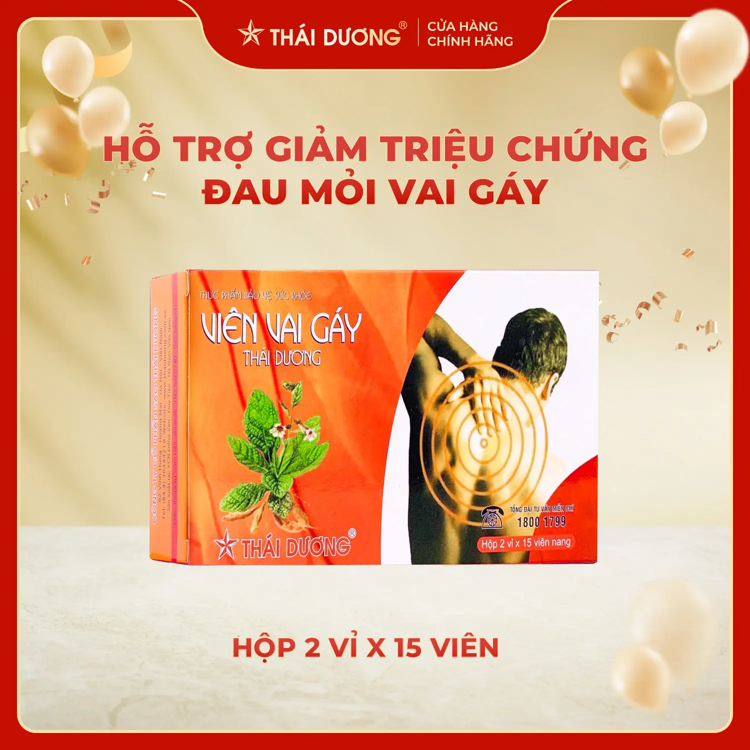Viên Vai Gáy Thái Dương Hỗ Trợ Giảm Triệu Chứng Đau Mỏi Vai Gáy