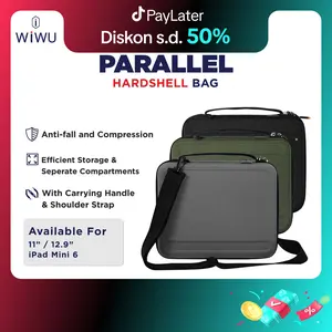 Wiwu Tas Tablet Selempang Pria Parallel Hardshell & Pioneer Tablet Bag Two In One Handbag - Slingbag
