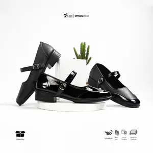 Geje Apparel Sepatu Pantofel Wanita Mary Janes Antiselip Hak 3 cm LUNA