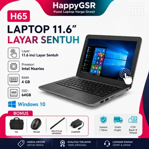 H65 Laptop Touchscreen 11.6 Inch Intel Nseries RAM 4GB SSD 64GB Windows 10 / Laptop HappyGSR
