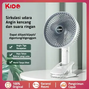 ￼Kipas angin Jepit Portable mini multi fungsi meja + jepit + dinding+ jepit Recharge Baterai litium