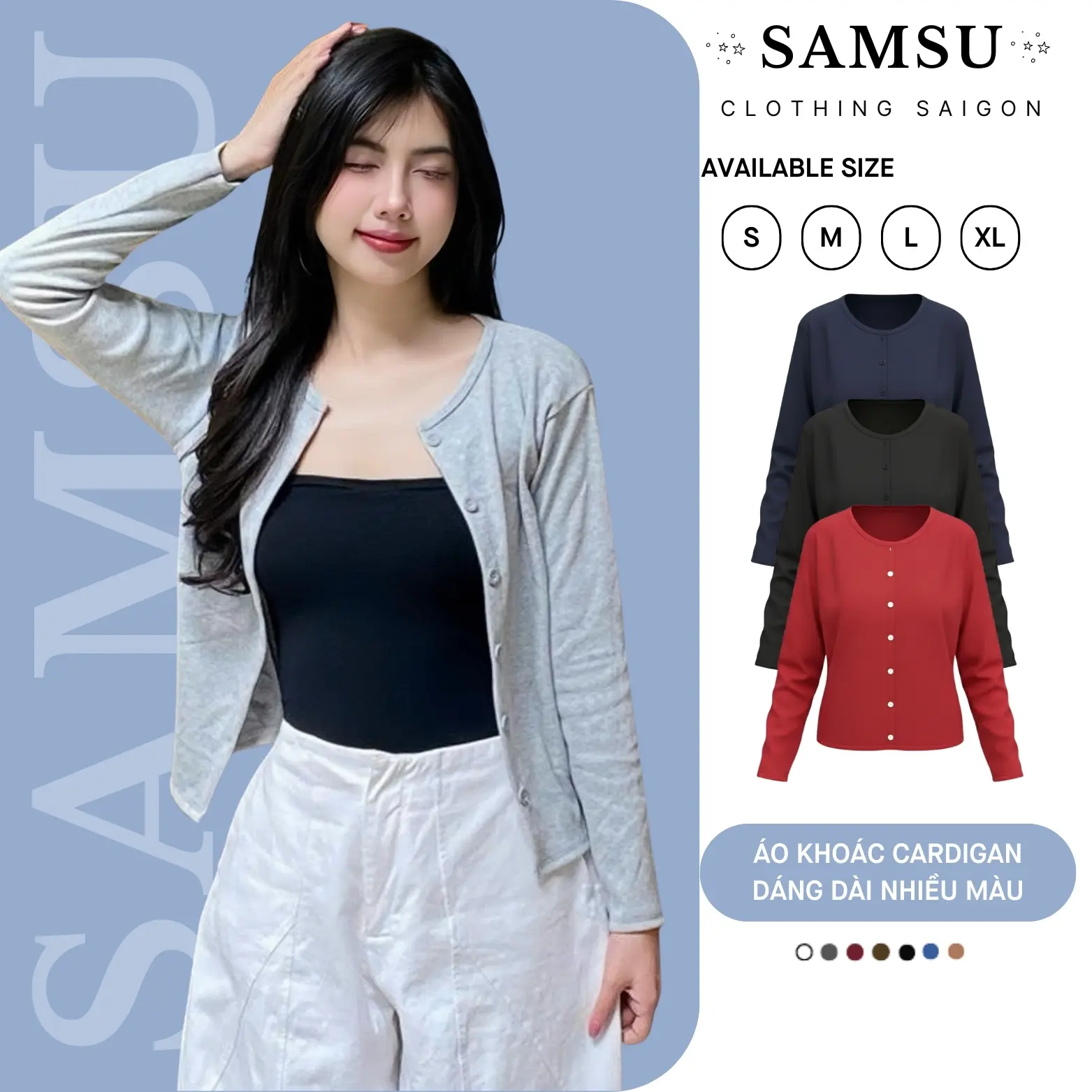 Áo Khoác Cardigan Trơn Nhiều Màu Peonyb Mùa Thu Đông Kiểu Dáng Bánh Bèo Tiểu Thư Hotgirl Đẹp Samsu.clothing_saigon Women Top Kem Kem