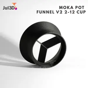 Mokapot Funnel v2 Tebal 2-12 cup with Coffee Flattener Perata Bubuk Kopi untuk Mokapot Manual Brew