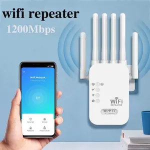 Wifi Repeater Wifi Range Extender Router Penguat Sinyal WiFi Booster 1200Mbps Ultraboost Access Point Router Sinyal