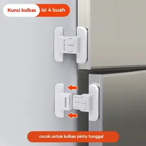 Pintu kulkas tidak menutup dengan benar, penutup pintu magnetik, kait pintu magnetik, segel pintu magnetik, magnet pintu, kunci pengaman perekat tanpa pengeboran, penutup tanpa pengeboran, alat anti-pembukaan untuk bayi.
