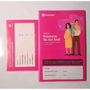Kemenkes Buku KIA 2025 Kesehatan Ibu & Anak Warna Pink untuk Bidan dan Dokter Edisi Terbaru 2025 dengan Stiker Pelengkap 16 x 23 cm
