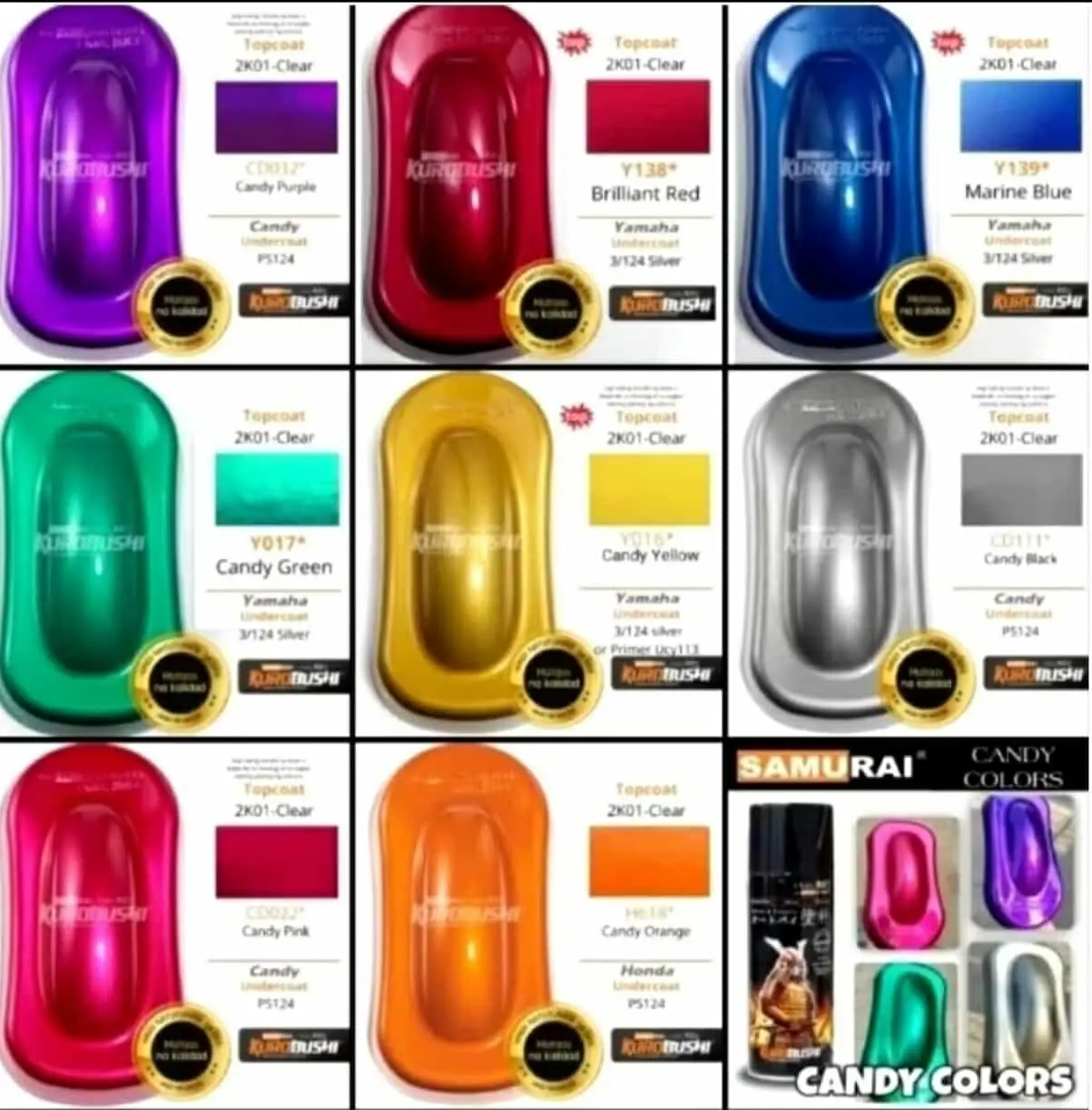 SAMURAI PAINT CANDY COLORS - TikTok Shop Philippines