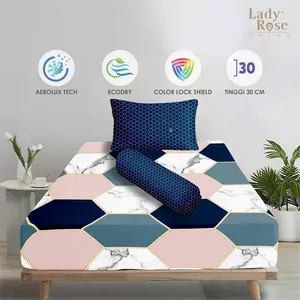Lady Rose Prime - Sprei Single 120 200 Tinggi 30Cm - Pikka
