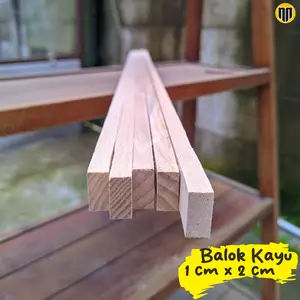 (isi 5 pcs) List Kayu 1x2 Panajang 50-100cm - Kerajinan Rumah