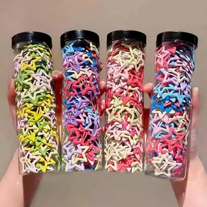 Jepit Rambut Bintang Korea 100pcs 50pcs Kaleng Toples Berwarna-warni Aksesori Rambut BNJPT 08 -01 Anak Dewasa Clips Gaya Simple Fashion Motif Lucu