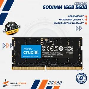 Crucial SODIMM Memory DDR5 16GB 5600Mhz RAM Laptop
