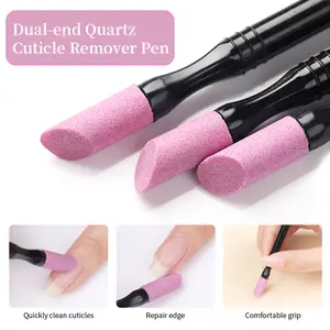 BORN PRETTY 1pc Quartz Pen Cuticle Remover Pusher Trimmer Dead Skin Remover Nail Art Care Tool Quartz Remover Nail Art Tool