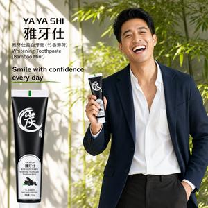 YAYASHI Charcoal Toothpaste for Milk Teeth/Little Teeth/Big Teeth - Whitening, Fresh Breath & Gum Care Oral Probiotic Mint Gentle