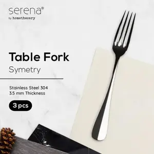 Serena Symetry Table Fork - Garpu Makan Stainless Steel Isi 3 pcs