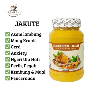 Obat Herbal Maag Asam Lambung Nyeri Pegah Pencernaan - Kunyit Temulawak Jahe Bubuk Suplemen Kesehatan Alami Halal Tanpa Gula