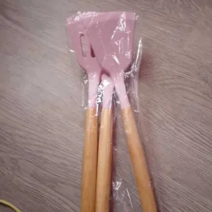 SHULW Set Spatula Dapur 3 in 1 Silikon Food Grade Alat Masak Anti Lengket Tahan Panas Praktis untuk Memasak Sehari-hari - Buah, Peralatan