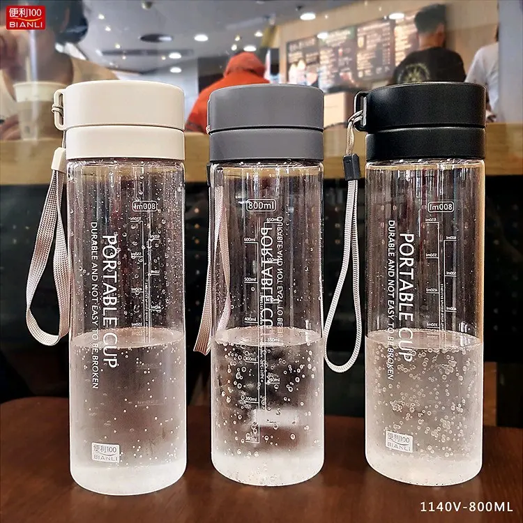 botol portable cup 800ml botol olahraga bahan plastik aman saat jatuh ...