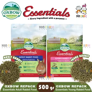 OXBOW ESSENTIALS Pelet Kelinci Rabbit REPACK 500GRAM 500GR 500 G Young and Aduly
