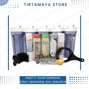 Paket 5 Tahap Saringan Air Sumur Bor Keruh Bau Berminyak Dan Berkapur