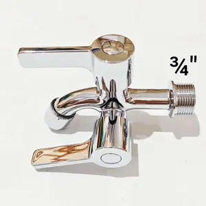Kran Cabang DRAT 3/4 inch kran air double drat 3/4" kran cabang shower kran kamar mandi chrome hitam murah