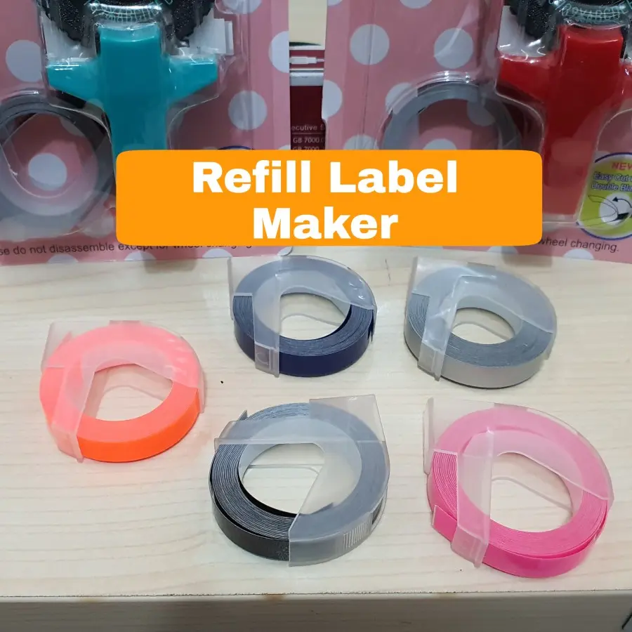 Refill Label Maker Emboss 3D Refill Stiker Label DIY - Shop | Tokopedia