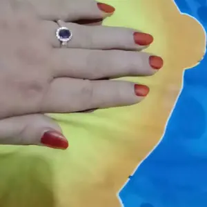 Cincin Wanita Batu Ungu Alami - Hadiah Spesial untuk Kekasih yang Menyukai Kristal Warna Kerajaan yang Melambangkan Cinta Abadi