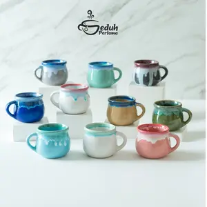 Seduh Pertama - Melted Series Aesthetic Mug Keramik Leleh Cangkir Kopi & Teh Unik Design Leleh Gelas Estetik Cafe Style