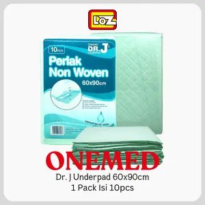 ONEMED Underpad Perlak Dr. J Size 60x90cm - 1 Pack Isi 10 Lembar