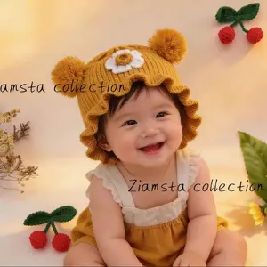 POMPOM BUNGA#Kupluk lucu#Kupluk bayi#kupluk murah
