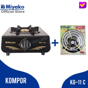 Kompor Gas Miyako KG 11 C 1 Tungku Gas Stove Hemat Gas Kompor Dapur Kuningan Ceflon