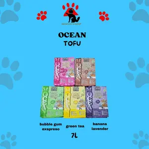 Pasir Tofu Ocean Cat Litter 1 Dus (5x7L) – Pasir Kucingl Wangi, Low Dust, Flushable