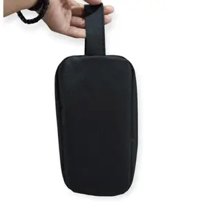 Hitam Polos Pouch Bekal Atau Makeup Satu ruang Multifungsional