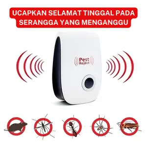 Alat Pengusir Tikus & Serangga Ultrasonik Tanpa Racun, Aman untuk Anak & Peliharaan