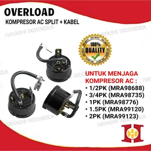 Overload AC 0.5 0.75 1/2 3/4 1 1.5 2 PK HP Split Kompresor Bulat