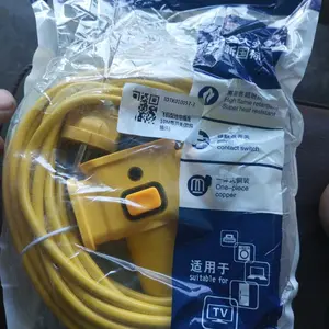 Kabel daya dengan soket Kumparan daya sepanjang（ 30M /20M /10M ）Colokan listrik dengan soket, dengan kontrol tombol sakelar, konektor serbaguna yang nyaman, kabel daya 220V