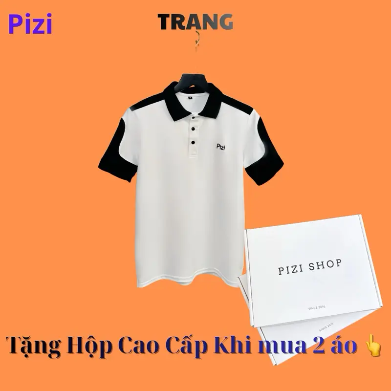 [ TẶNG HỘP CAO CẤP TỪ 2 ÁO ]Áo thun poli cá sấu 250g Polo 38 Nam Nữ Pizi Cổ bẻ tay ngắn Trẻ Trung Sang Trọng 5 màu 6 size Menswear cotton Shirt - 1