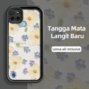 Casing Hp Untuk Realme C21Y Realme C25Y Case Hp Pola bunga kartun yang lucu Casing Ponsel Silikon lembut Kasing pelindung Anti guncangan Kesing Softcase Cesing