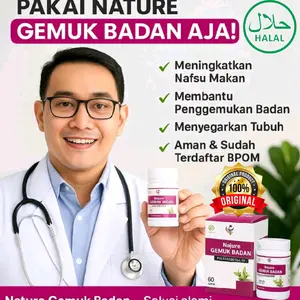 NATURE GEMUK BADAN 60KAPSUL BPOM ORIGINAL - MULTIVITAMIN MEMPERBAIKI KUALITAS HORMON DAN METABOLISME SEHAT BUGAR ALAMI